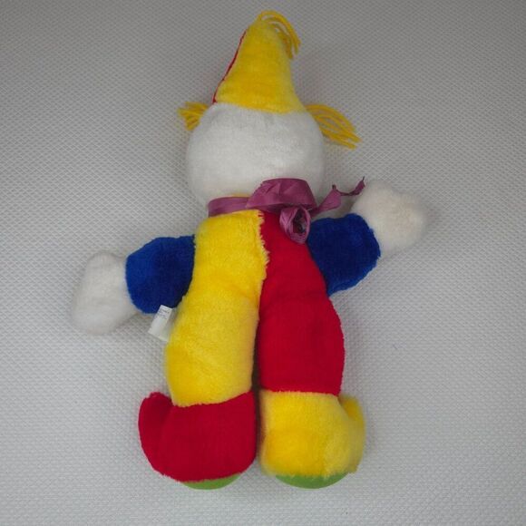Vintage 80s Plush Clown Doll 13" Stuffed Toy Creepy - Picture 4 of 6